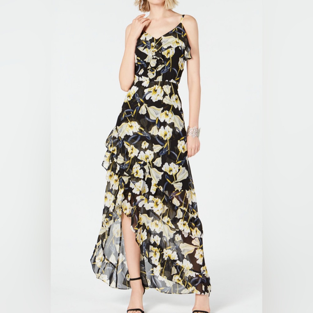 INC International Concepts Ruffled High-Low Maxi Dress Women’s Size 12P